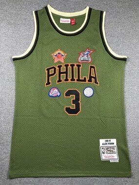 Phila 76ers Allen Iverson #3 Jersey - Unique Flight Graphic Mesh Top